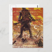 Carte Postale Le ne passera pas ! (1918)_Affiche de propagande (Devant / Derrière)