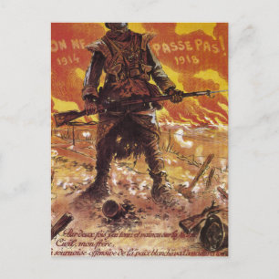Carte Postale Le ne passera pas ! (1918)_Affiche de propagande