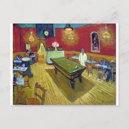 Carte Postale Le Night Café de Vincent Van Gogh (Devant)
