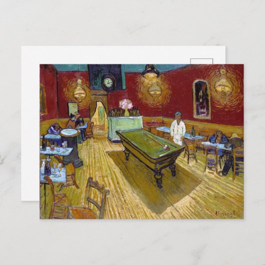 Carte Postale Le Night Cafe | Van Gogh | (Devant / Derrière)