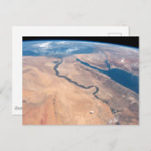 Carte Postale Le Nil, La Mer Rouge Et La Mer Méditerranée. (Devant / Derrière)