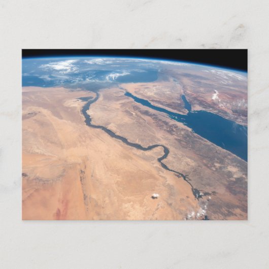 Carte Postale Le Nil, La Mer Rouge Et La Mer Méditerranée. (Devant)