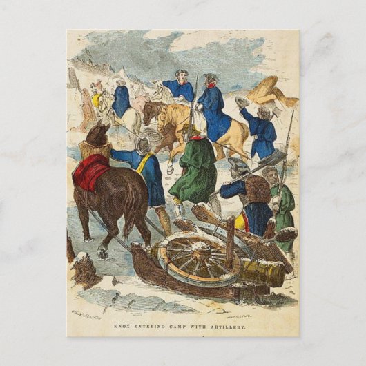 Carte Postale Le Noble Train d'Artillerie de Henry Knox (Devant)