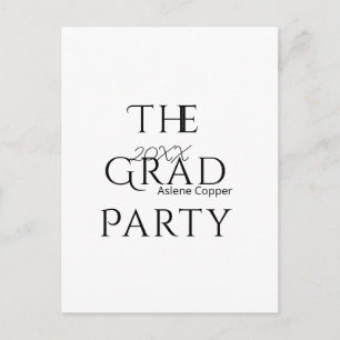 Carte Postale Le nom de la fête de fin d'études 20XX en lettres