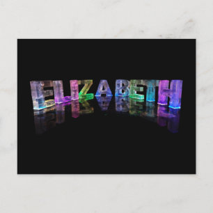 Carte Postale Le nom Elizabeth en lumières 3D (photo)