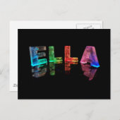Carte Postale Le nom Ella en lumières 3D (photo) (Devant / Derrière)
