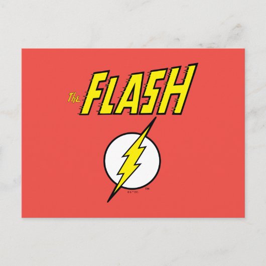 Carte Postale Le nom Flash et logo d'éclair (Devant)