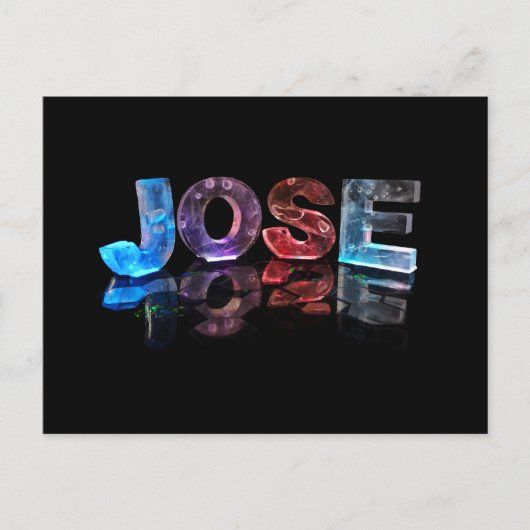 Carte Postale Le nom Jose en lumières 3D (photo) (Devant)