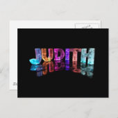 Carte Postale Le nom Judith en lumières 3D (photo) (Devant / Derrière)