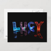Carte Postale Le nom Lucy en lumières 3D (photo) (Devant / Derrière)