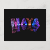 Carte Postale Le nom Maya en lumières 3D (photo) (Devant)
