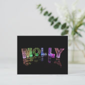 Carte Postale Le nom Molly en lumières 3D (photo) (Debout devant)