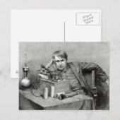 Carte Postale Le nouveau phonographe de M. Edison (Devant / Derrière)