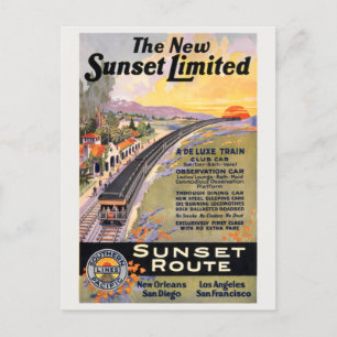 Carte Postale Le nouveau Poster vintage Sunset Limited 1924