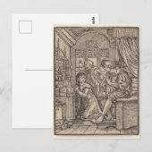 CARTE POSTALE LE NUN, DE LA DANSE DE LA MORT (HANS HOLBEIN) (Devant / Derrière)