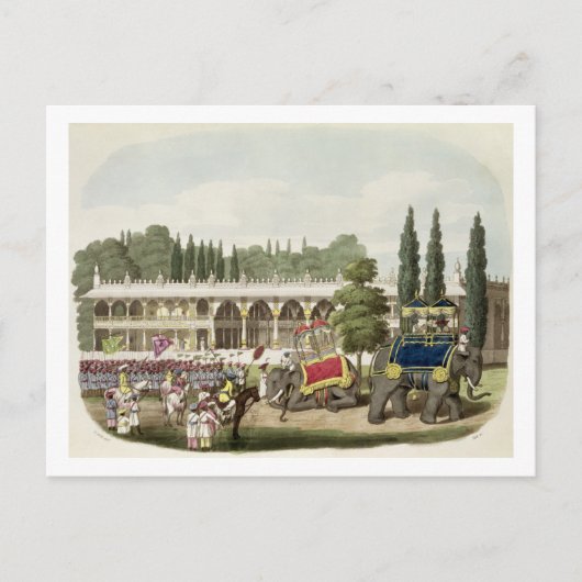 Carte Postale Le Palais de Tippoo Sahib (1749-99) gravé par T (Devant)