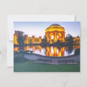 Carte Postale Le Palais des Beaux-Arts de San Francisco s'illumi