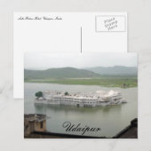 Carte Postale le palais du lac udaipur (Devant / Derrière)