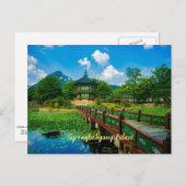 Carte Postale Le palais Gyeongbokgung, étiqueté. (Devant / Derrière)