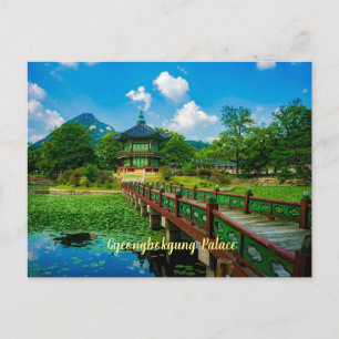 Carte Postale Le palais Gyeongbokgung, étiqueté.