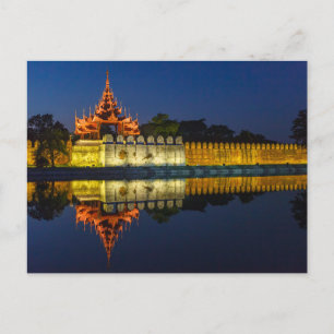 Carte Postale Le Palais royal de Mandalay au Myanmar Post