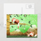 Carte Postale Le panda rouge est venu préparé ... (Devant / Derrière)