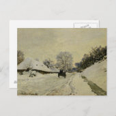 Carte Postale Le Panier, ou Route sous neige à Honfleur, 1865 (Devant / Derrière)