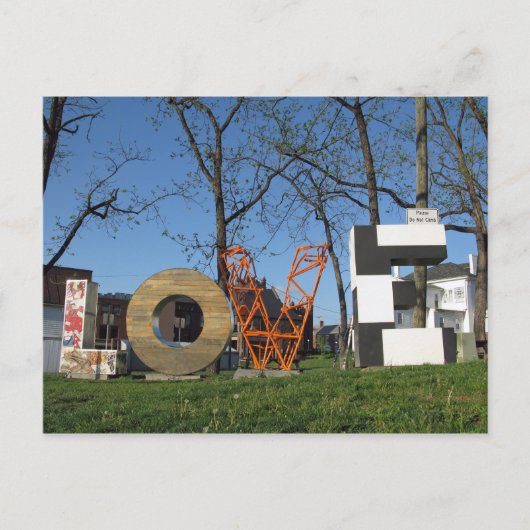 Carte Postale Le panneau LOVEworks Harrisonburg Virginia (Devant)