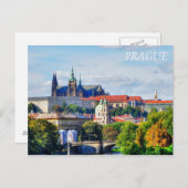 Carte Postale Le panorama sur le château de Prague (Devant / Derrière)