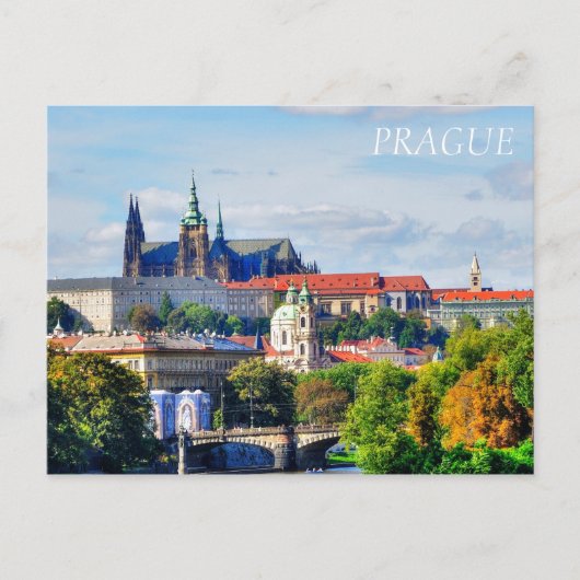 Carte Postale Le panorama sur le château de Prague (Devant)