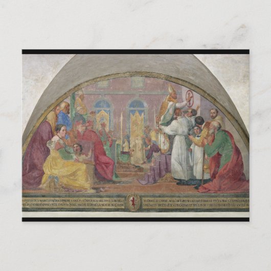 Carte Postale Le Pape Eugène IV Consacrant le couvent de San Mar (Devant)