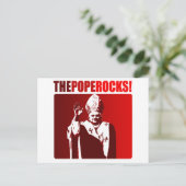 Carte Postale Le Pape Rocks ! (Debout devant)