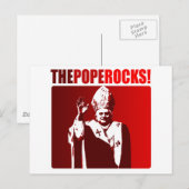 Carte Postale Le Pape Rocks ! (Devant / Derrière)
