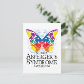Carte Postale Le papillon du syndrome d'Asperger (Debout devant)