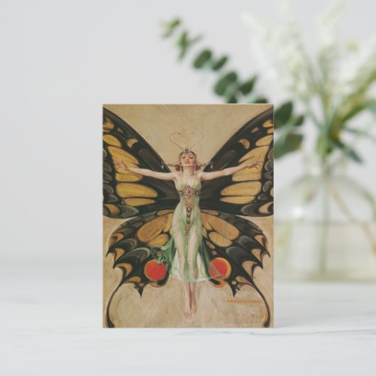 Carte Postale Le papillon - Papillon fille  (Debout devant)