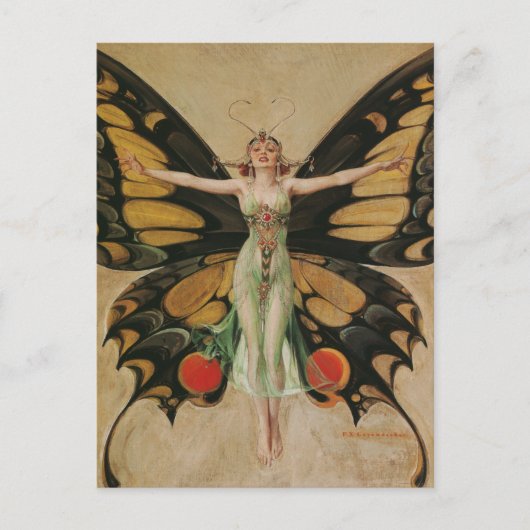 Carte Postale Le papillon - Papillon fille  (Devant)