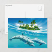 Carte Postale Le paradis des dauphins (Devant / Derrière)