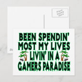 Carte Postale Le paradis des joueurs (Devant / Derrière)