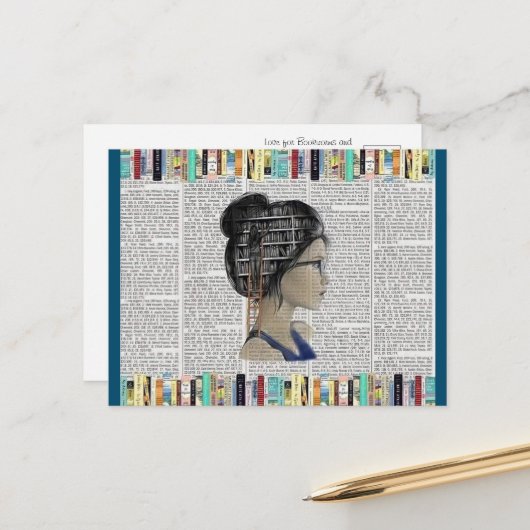 Carte Postale Le paradis des lecteurs fantasques (Devant/Arrière en situation)