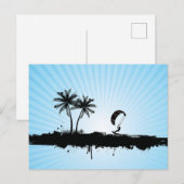 Carte Postale Le paradis du kitesurf (Devant / Derrière)