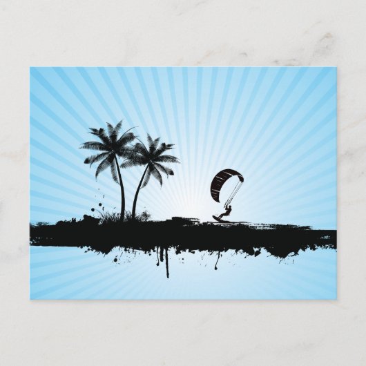 Carte Postale Le paradis du kitesurf (Devant)