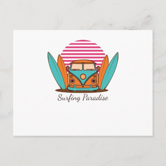 Carte Postale Le paradis du surf (Devant)