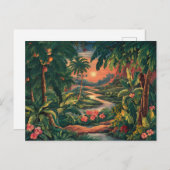 Carte Postale Le paradis tropical vibrant (Devant / Derrière)