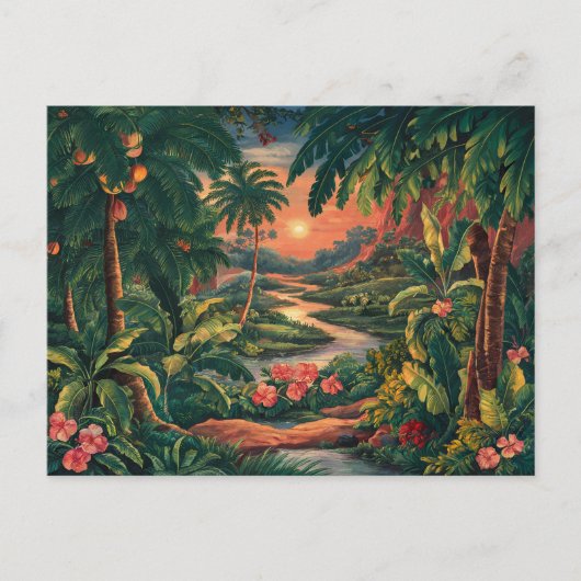 Carte Postale Le paradis tropical vibrant (Devant)