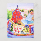 Carte Postale Le Parc de Gaudi. (Devant)