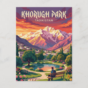 Carte Postale Le parc de Khorog au Tadjikistan