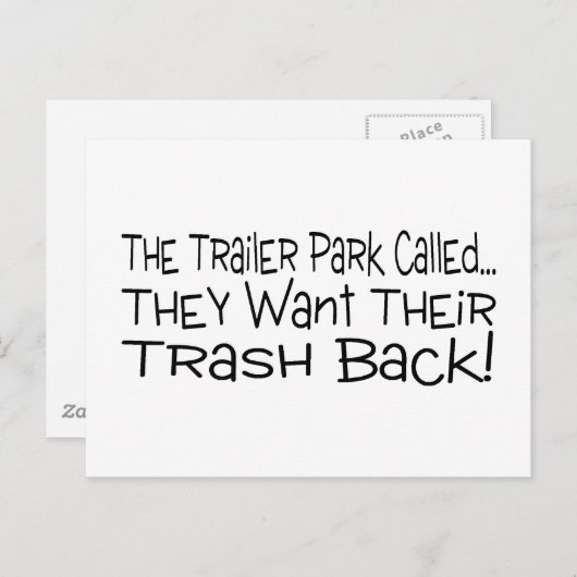 Carte Postale Le Parc Des Remorques Appelé "Ils Veulent Que Leur (Devant / Derrière)