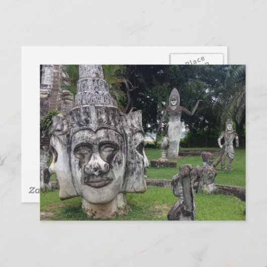 Carte Postale Le parc du Bouddha (Devant / Derrière)