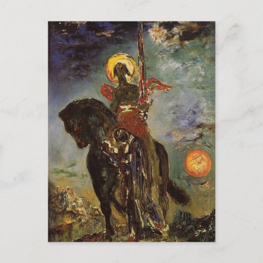 Carte Postale Le parc et l'ange de la mort par Gustave Moreau (Devant)