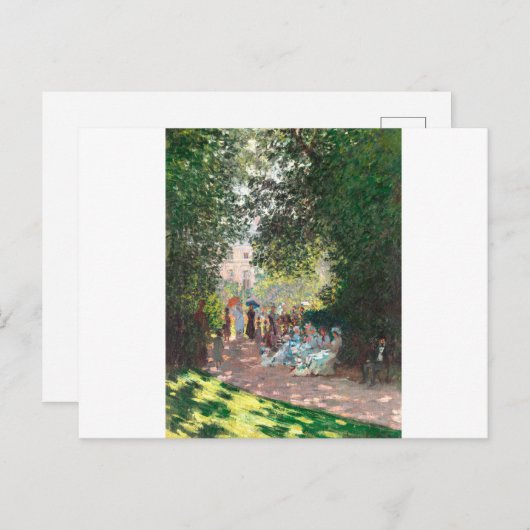 Carte Postale Le Parc Monseau par Claude Monet (Devant / Derrière)